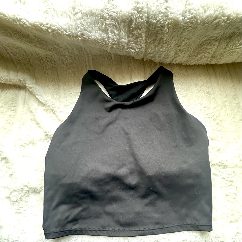 Mono B Athletic Black Crop with Built In Bra (small)
